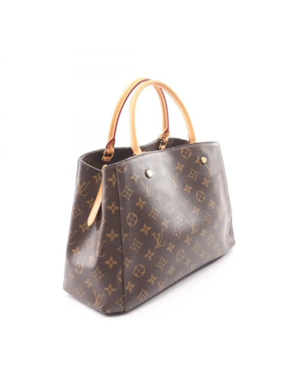 Louis Vuitton Montaigne MM 2-Way Canvas Leather Handbag